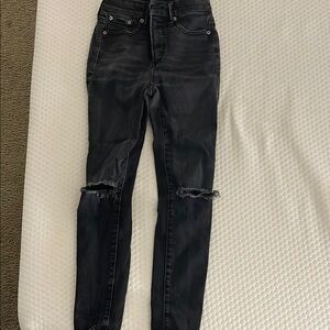 Women's Black Distressed Jeans